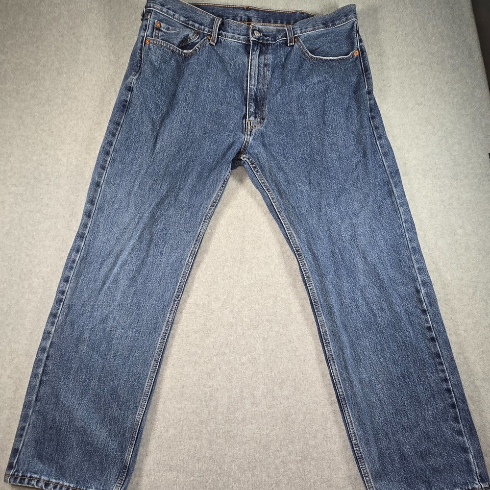 Levi Strauss 505 Mens Jeans W40 L30 Blue Straight Fit Classic Denim Pants